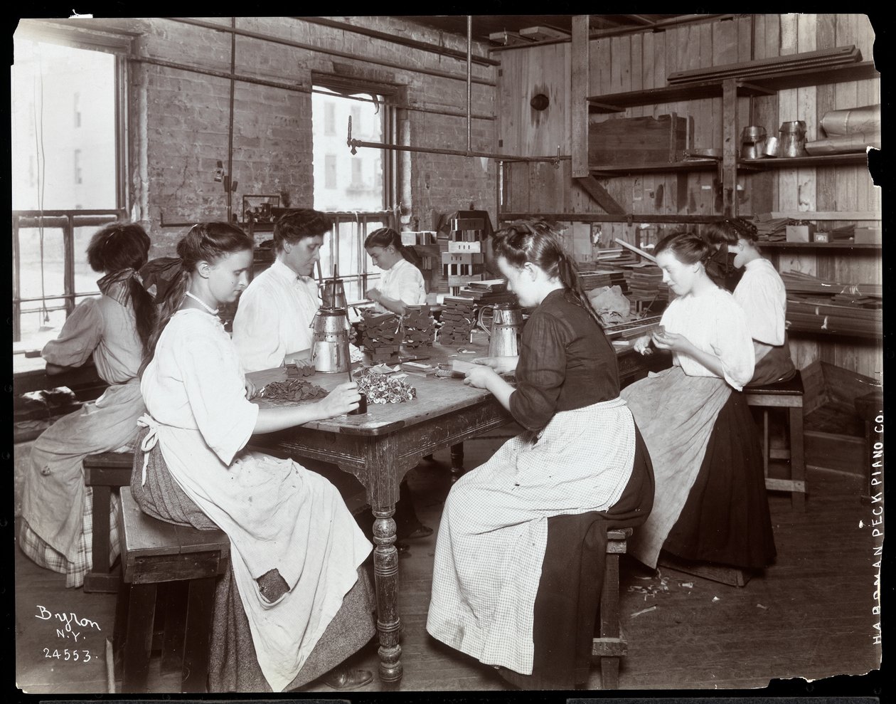 Women Working at the Hardman, Peck and Co. Piano Factory, New York by Byron Company
