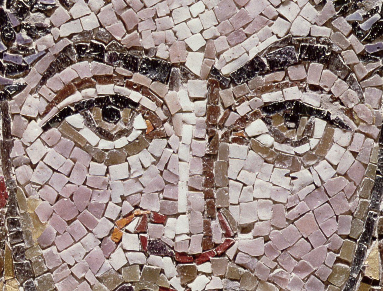 Emperor Justinian I (483-565) c.547 AD (mosaic) (detail) by Byzantine School