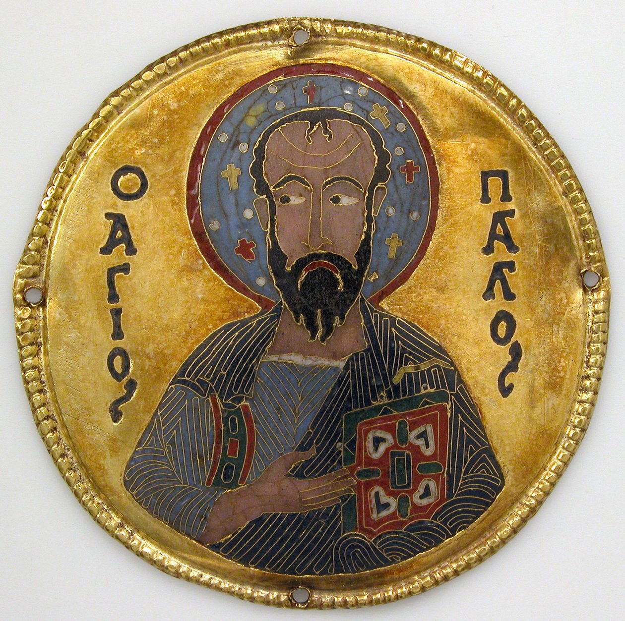 Medallion with Saint Paul from an Icon Frame by Byzantine