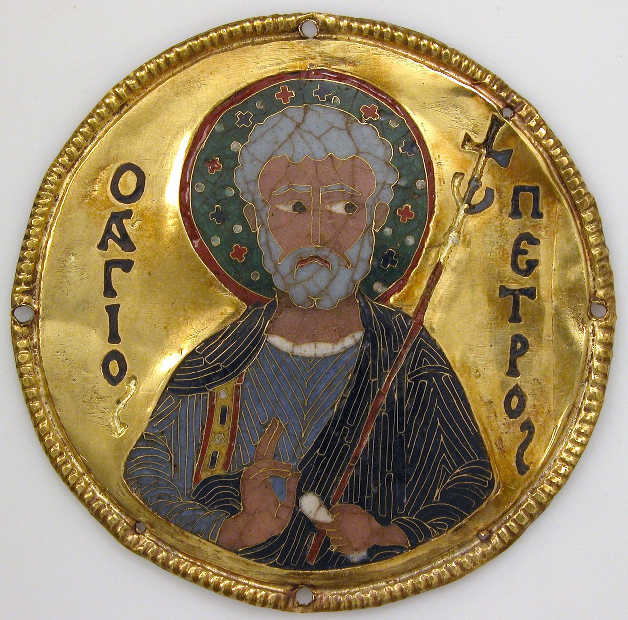 Medallion with Saint Peter from an Icon Frame, c.1100 by Byzantine