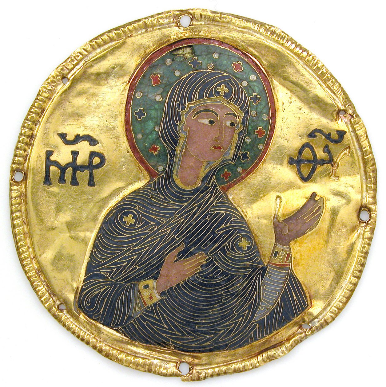Medallion with the Virgin from an Icon Frame by Byzantine