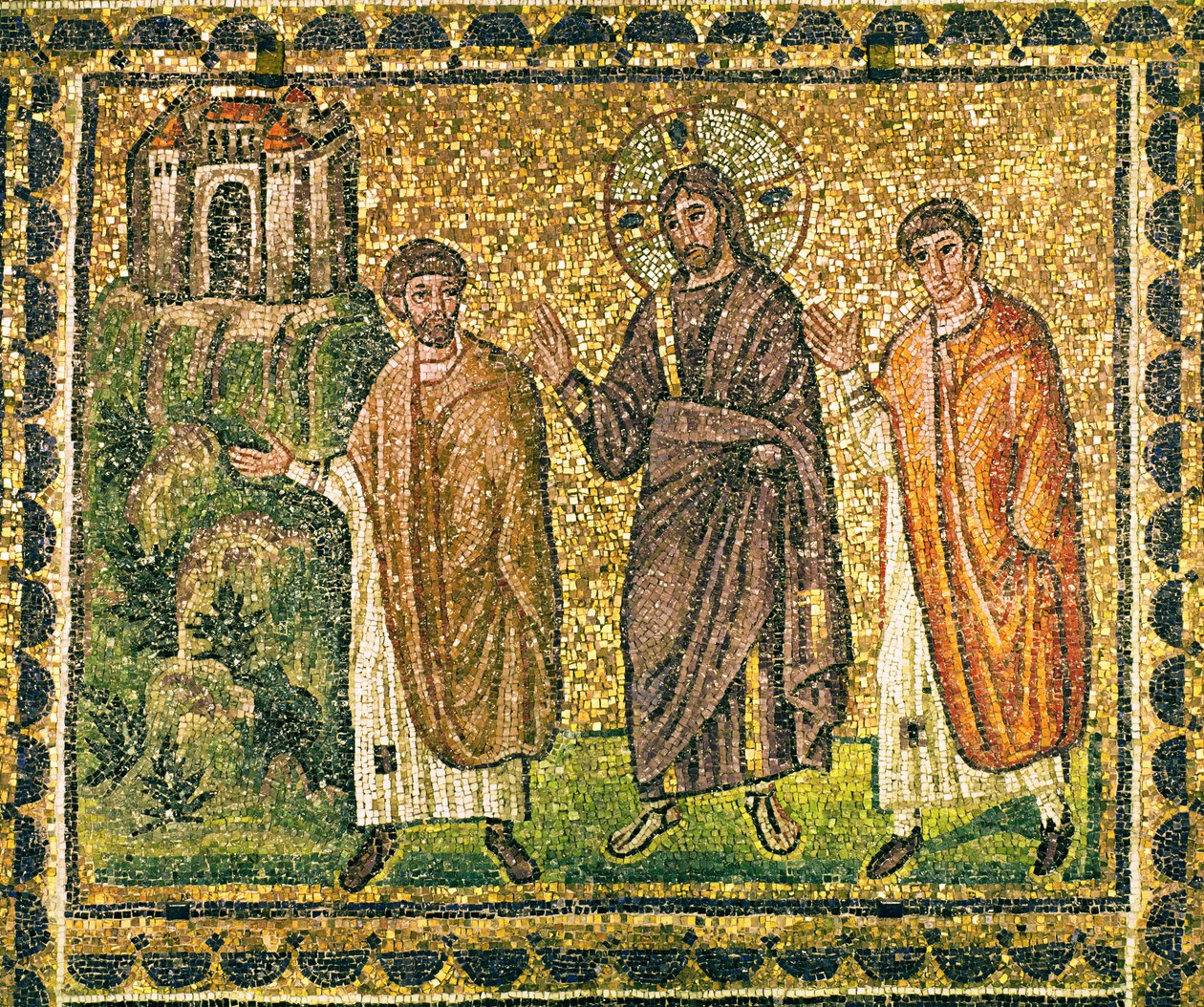 Christ Appears to the Apostles on the Road to Emmaus by Byzantine School