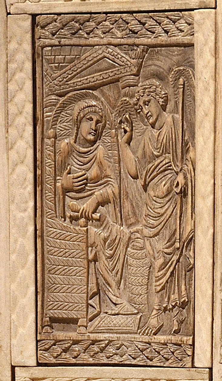 Detail of the Annunciation, from the Chair of Bishop Maximian by Byzantine School