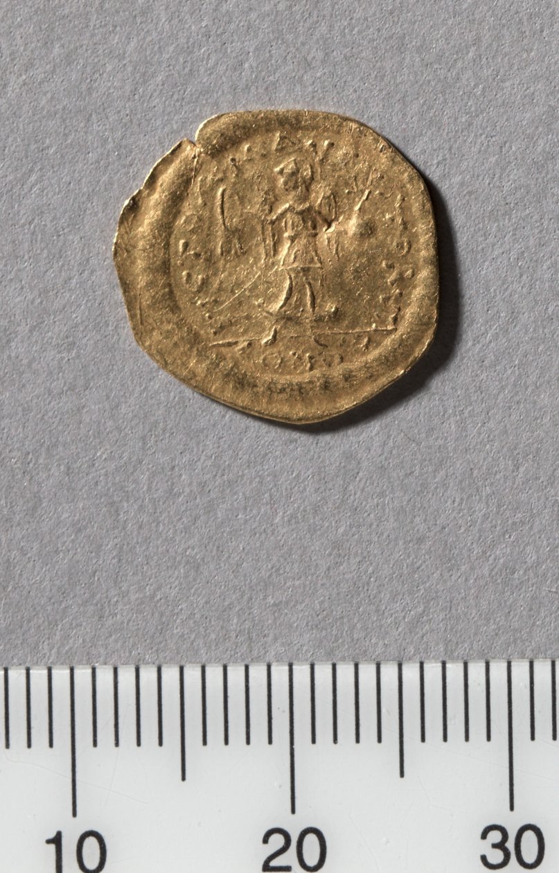 Half Tremissis of Justinian I, Constantinople, 527-565 (gold) by Byzantine School