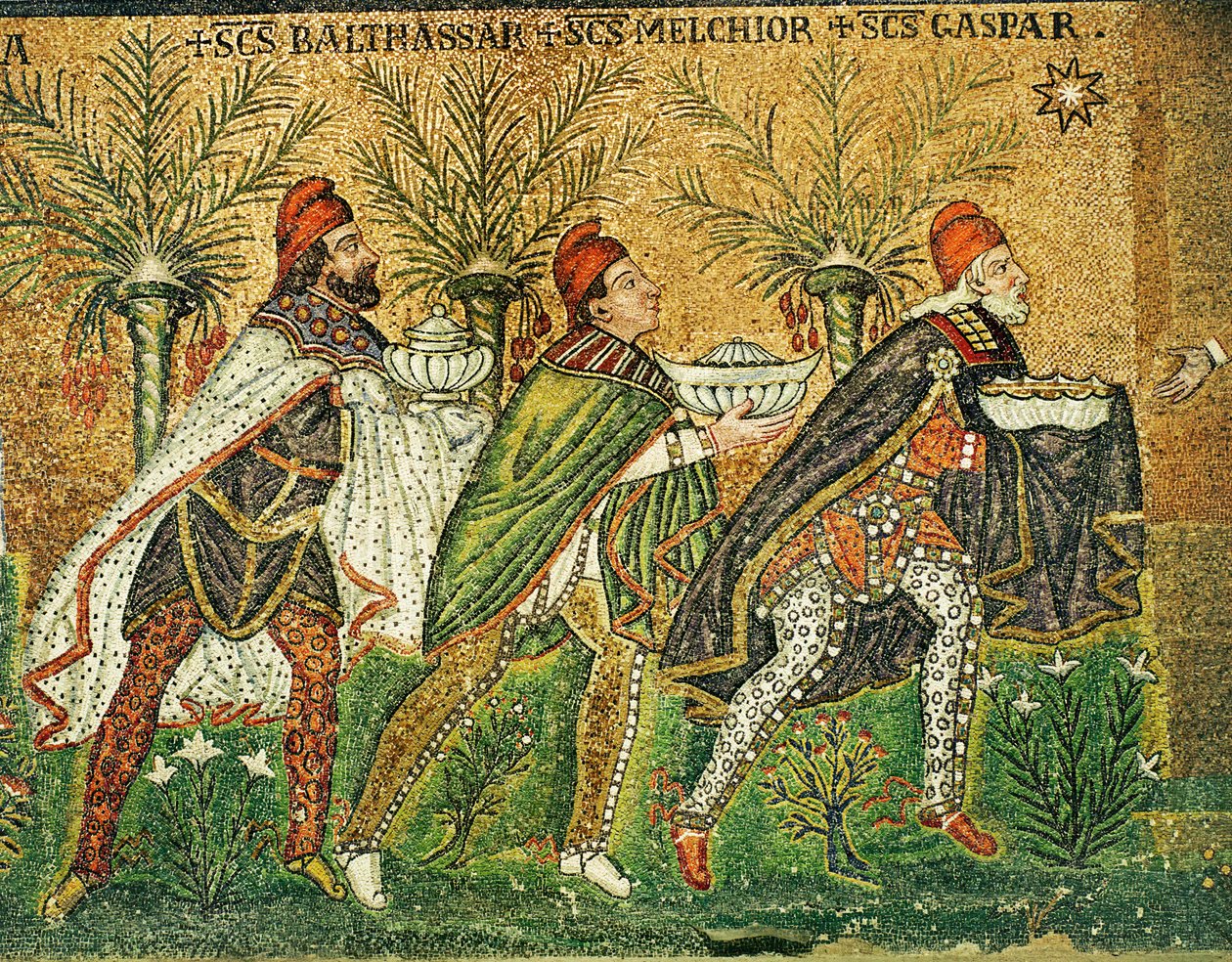 The Three Magi on Their Way by Byzantine School
