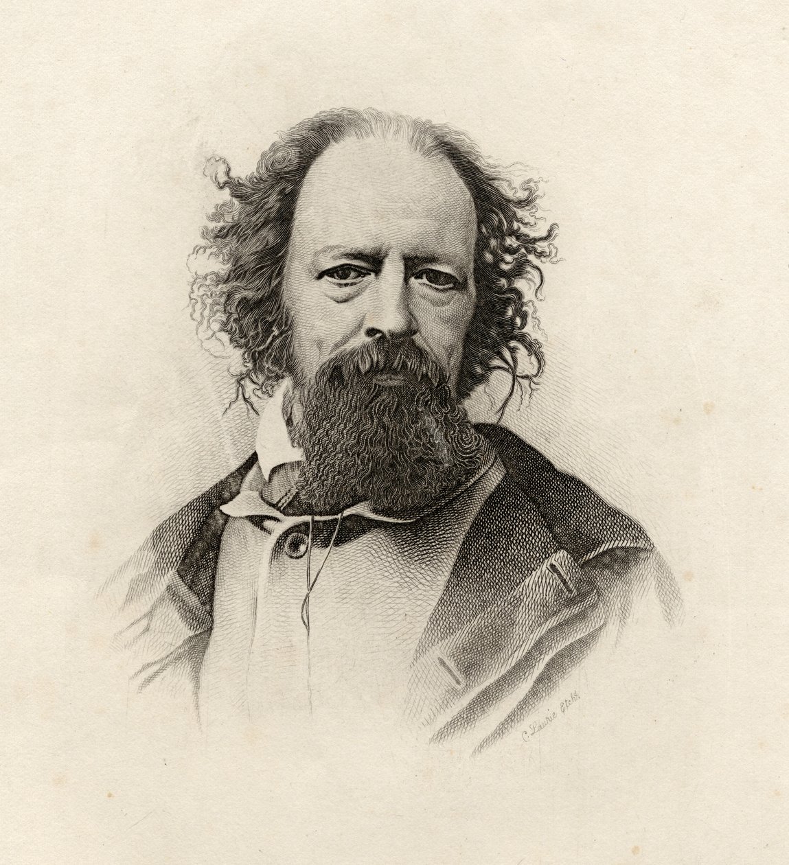 Portrait of Alfred, Lord Tennyson by C. Laurie