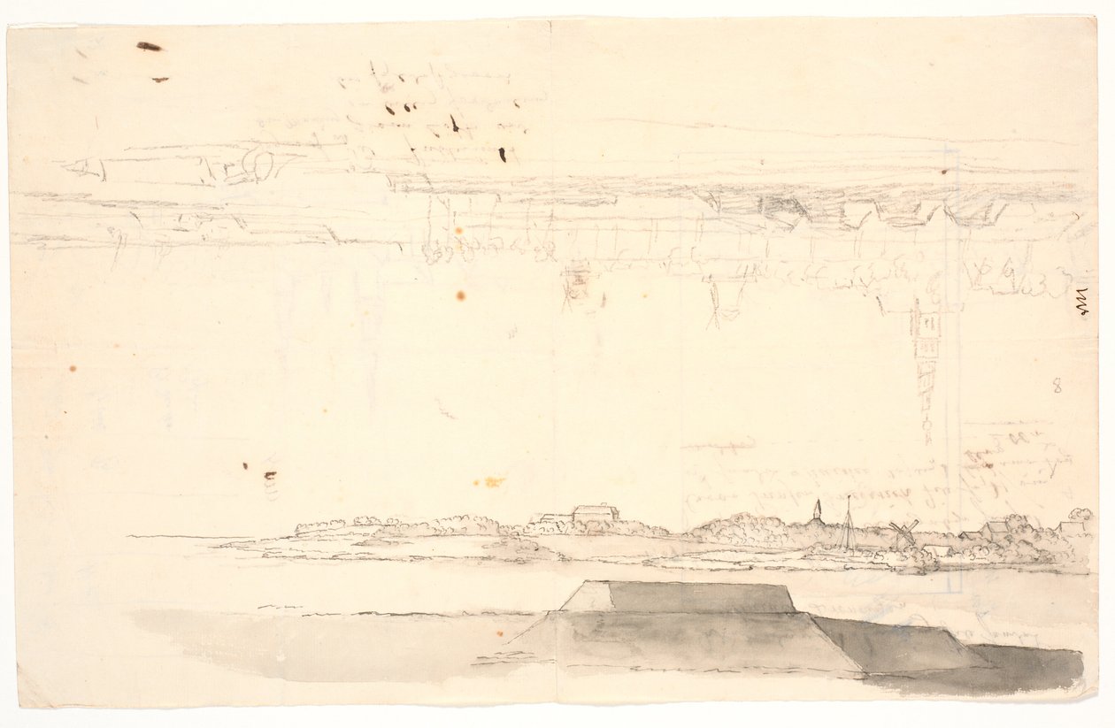Two Views of Copenhagen. One with the Church of Our Saviour by C.A. Lorentzen