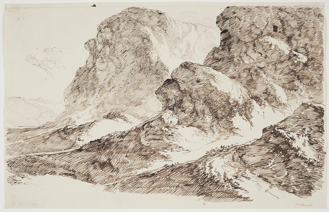 Mountain Landscape by C.F. von Rumohr