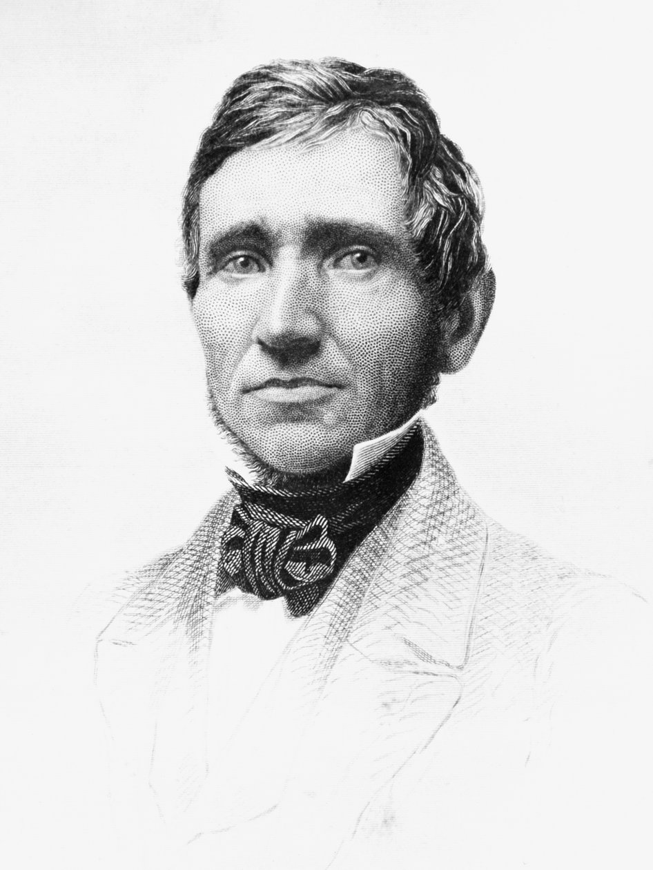 Portrait of Charles Goodyear (1800-1860), American chemist and inventor who developed vulcanized rubber, engraving by J.B. and Brown J. Rowbotham