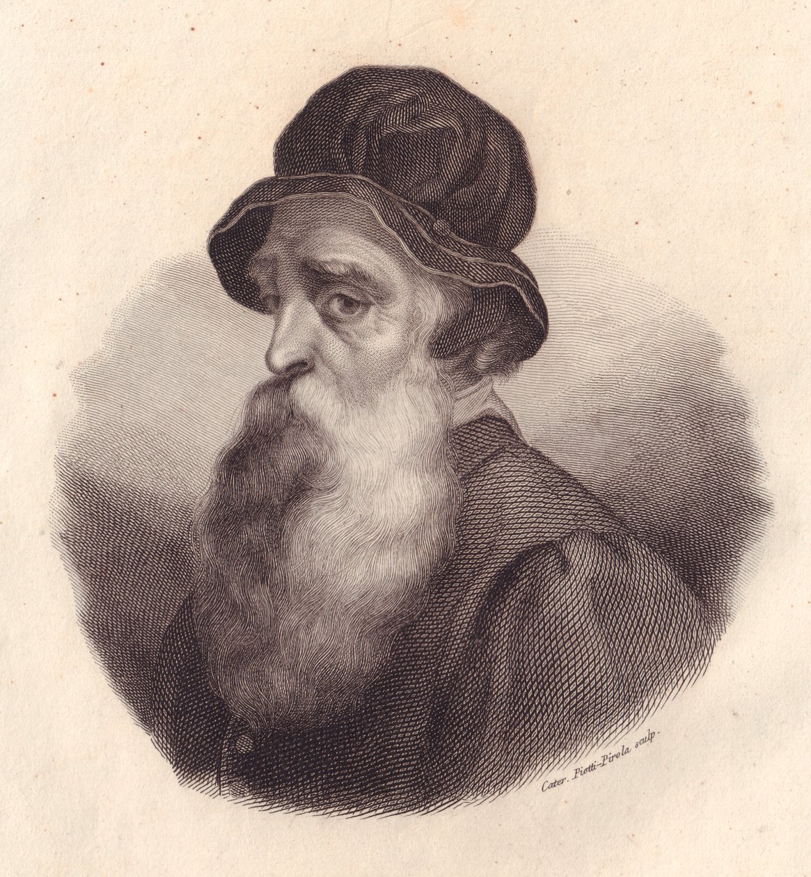 Portrait of Italian Sculptor and Goldsmith Benvenuto Cellini by J.B. and Brown J. Rowbotham