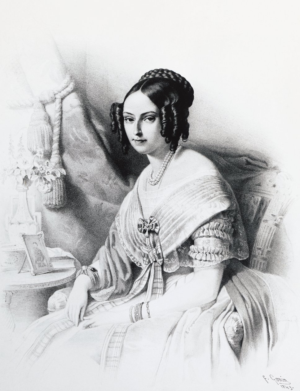 Portrait of Maria Adelaide of Habsburg-Lorraine by J.B. and Brown J. Rowbotham
