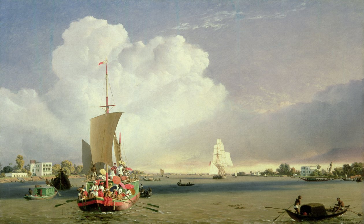 On the Hoogly River at Garden Reach below Calcutta, 1852 by C.J. Martin