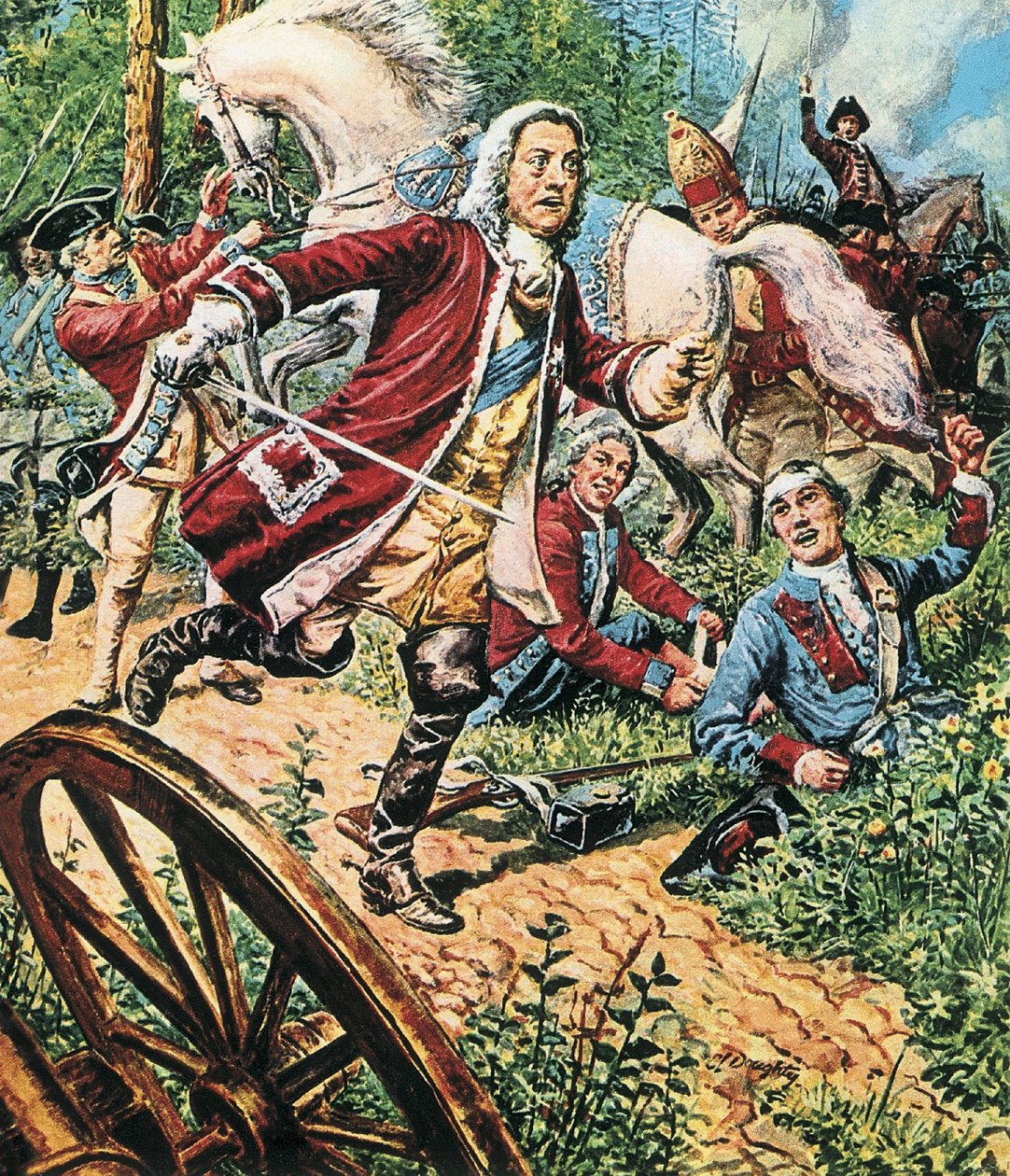 George II at the Battle of Dettingen by C.L. Doughty