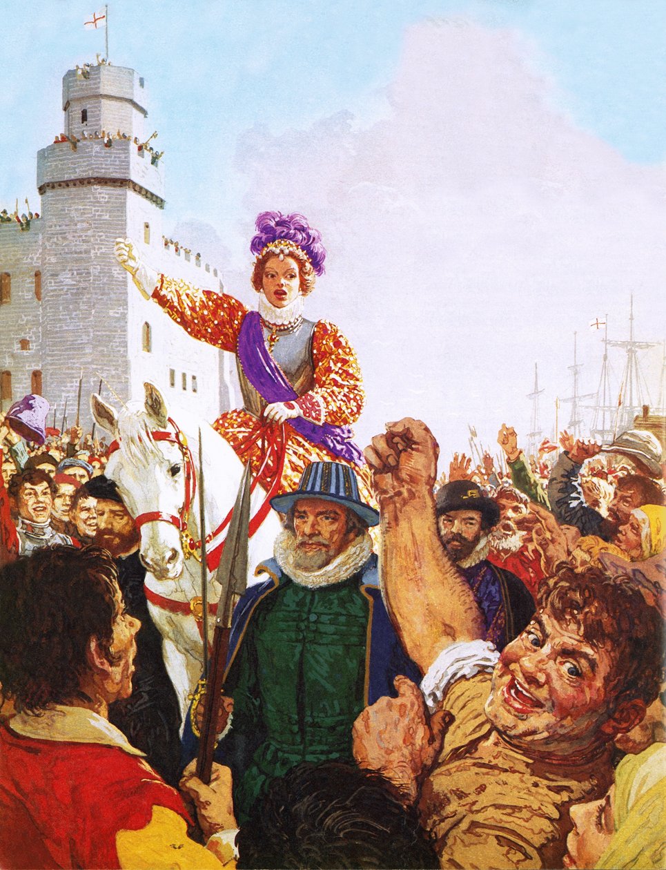 Queen Elizabeth I Making Her Armada Speech by C.L. Doughty