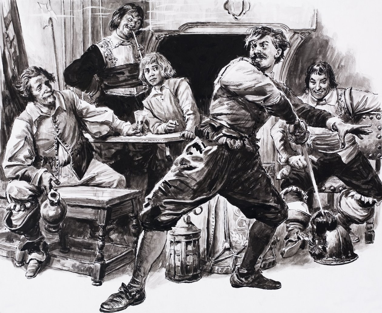 The Three Musketeers, with D