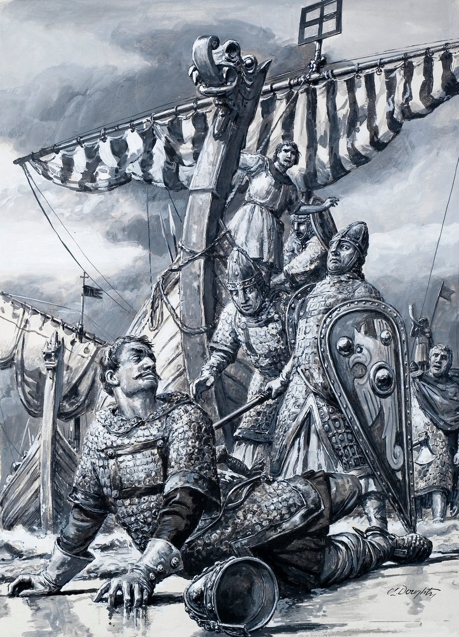 William the Conqueror Falls at Hastings by C.L. Doughty