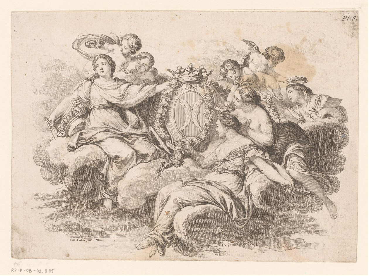 Allegorical Representation with Figures on a Cloud by C.O. Gelirnard