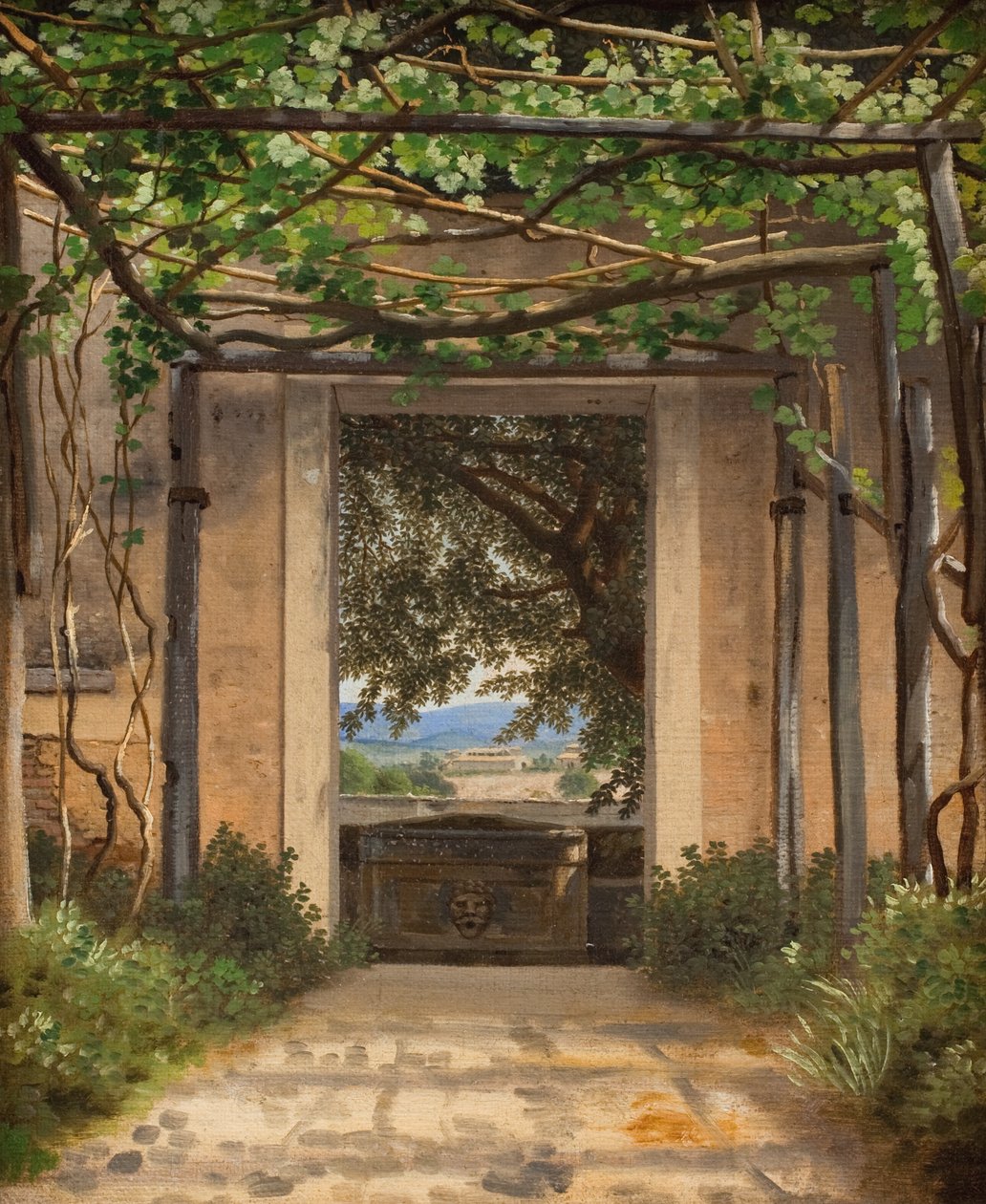 A Pergola, Italy by Christoffer Wilhelm Eckersberg