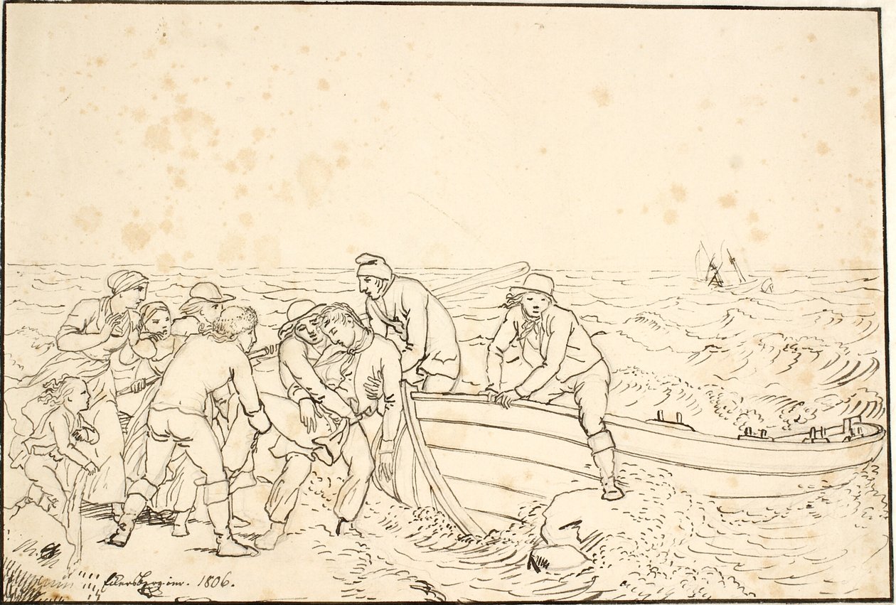 The Fishermen from Hornbæk by Christoffer Wilhelm Eckersberg