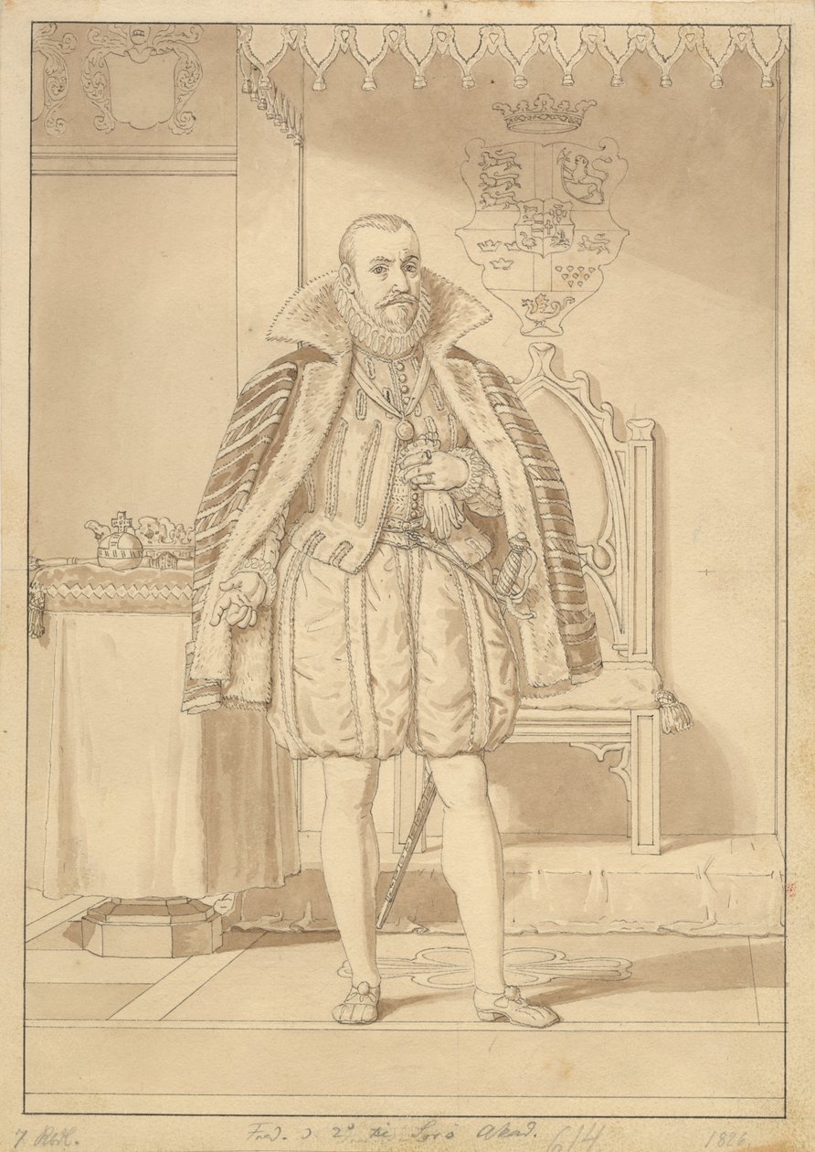 Frederik II in Coronation Robes by Christoffer Wilhelm Eckersberg