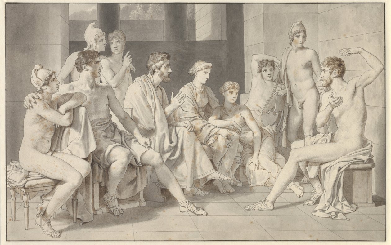 Odysseus at Alcinous Telling of His Life by Christoffer Wilhelm Eckersberg
