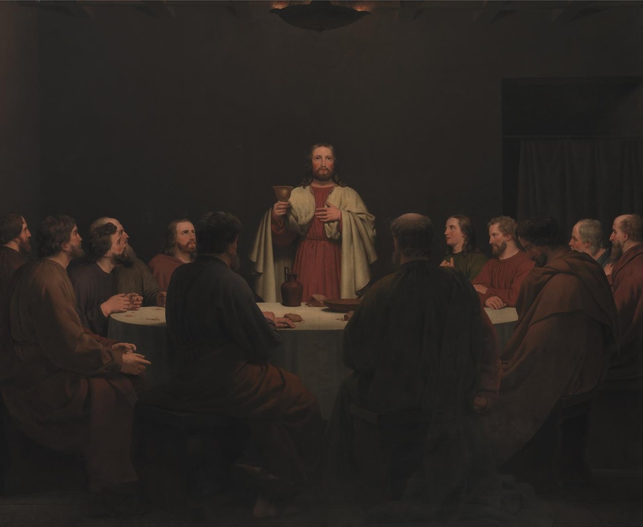 The Last Supper. Altarpiece by Christoffer Wilhelm Eckersberg