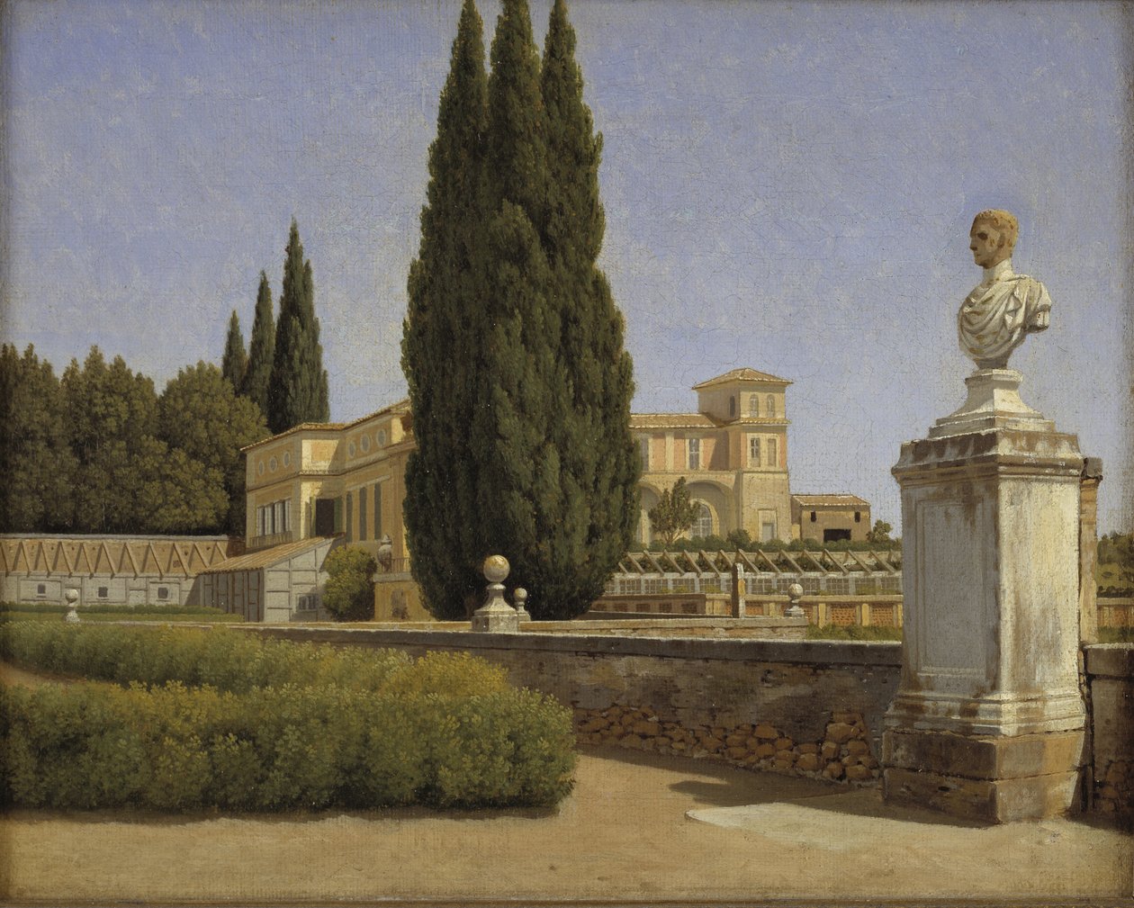 View of the Gardens of the Villa Albani, Rome by Christoffer Wilhelm Eckersberg