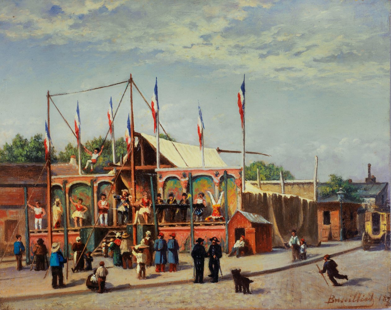 The Marquee of the Wrestler Dubois, Boulevard de la Villette by C. Bussilliet