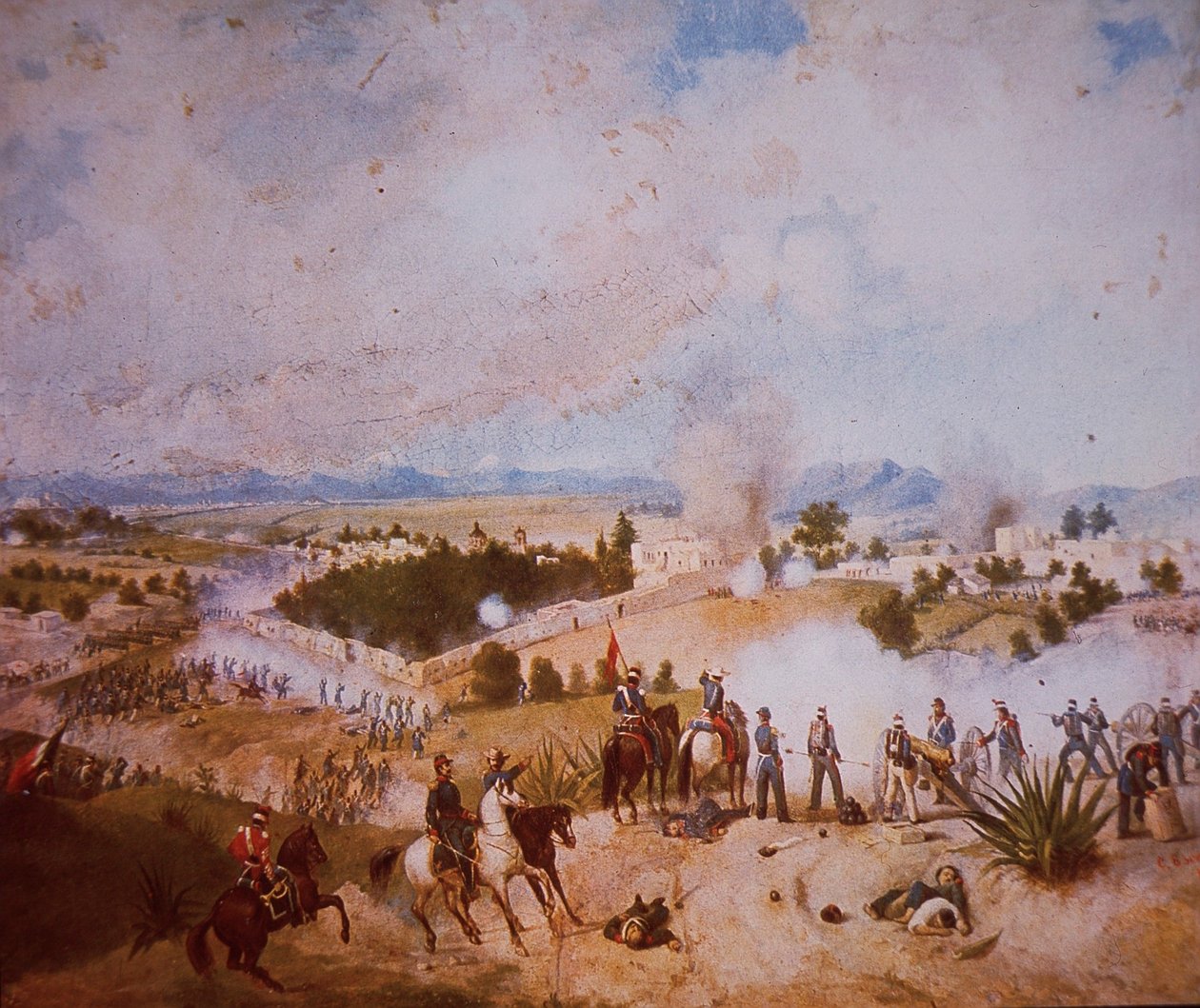 Mexican-American War (1846-48), Battle of Molino del Rey, US Troops Attacking by C. Escalante
