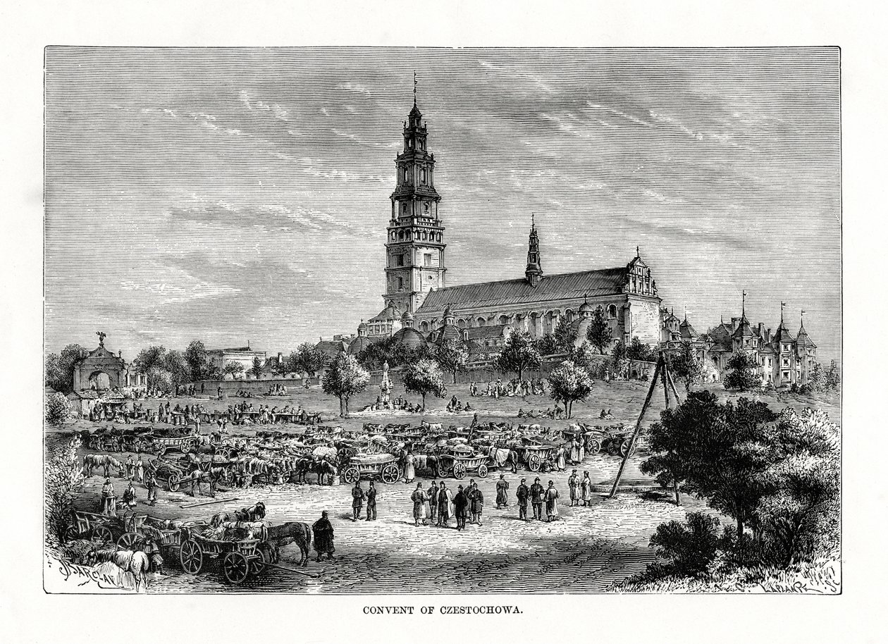 Convent of Czestochowa, Poland, 1879 by C. Laplante