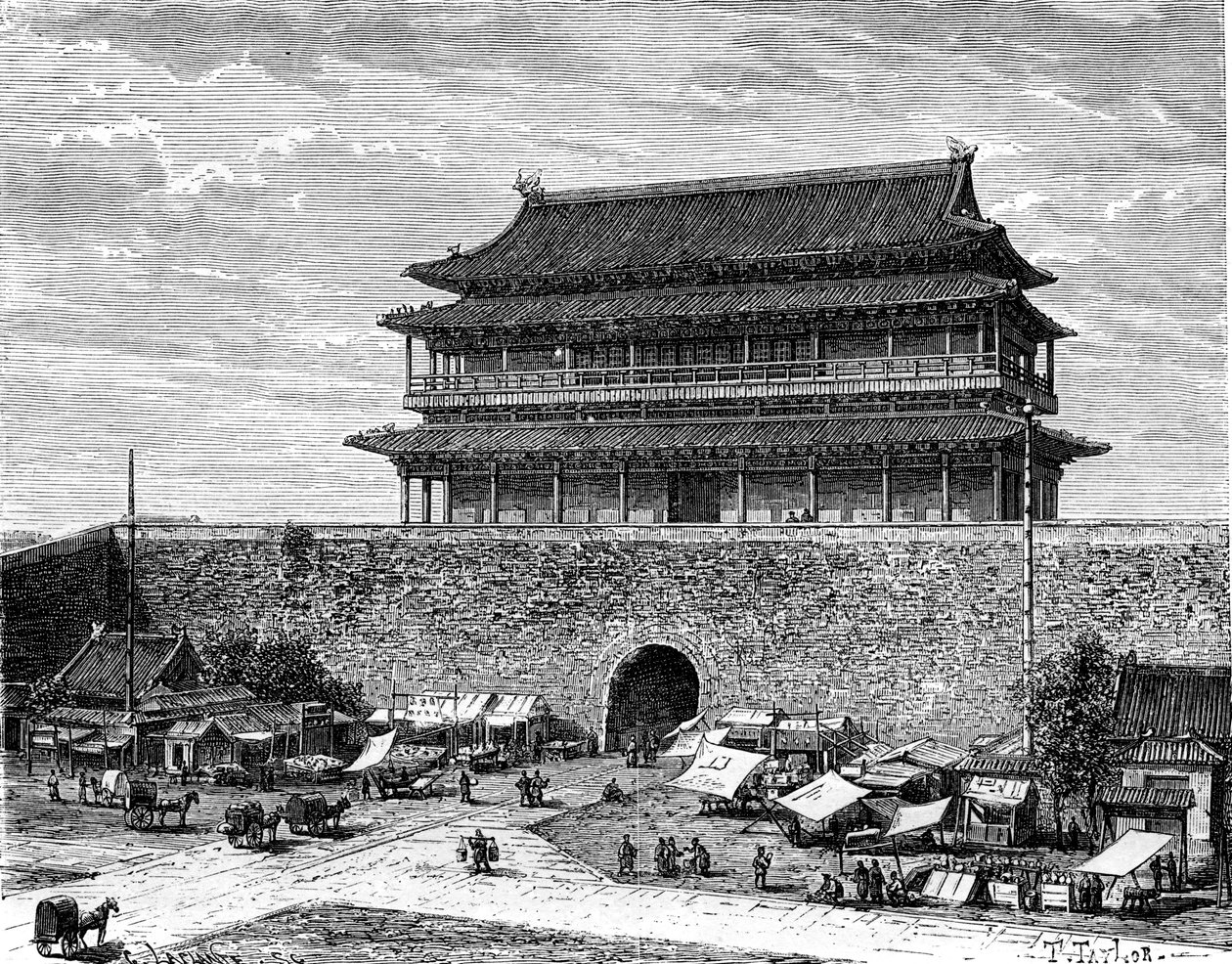 Tiananmen Gate, Beijing, China, 19th Century by C. Laplante
