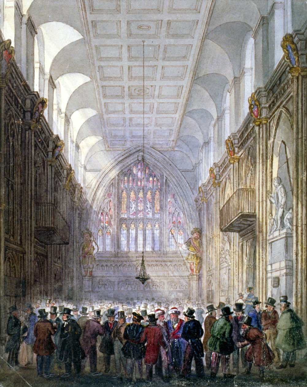 Interior of the Guildhall, City of London by C Matthews