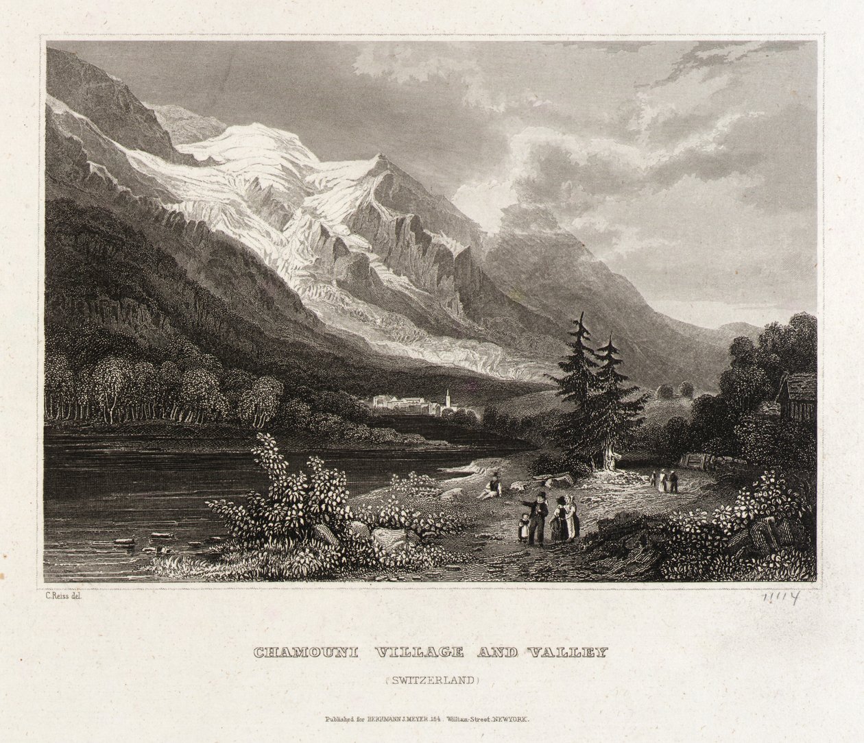 Chamounix Village and Valley by C. Reiss