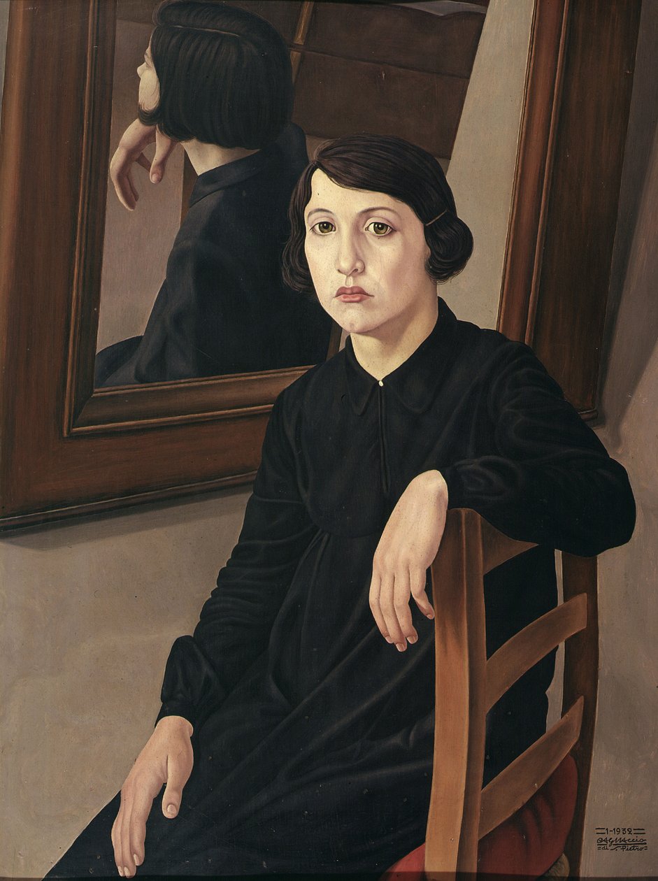 Girl before a Mirror, 1932.  by Cagnaccio di San Pietro