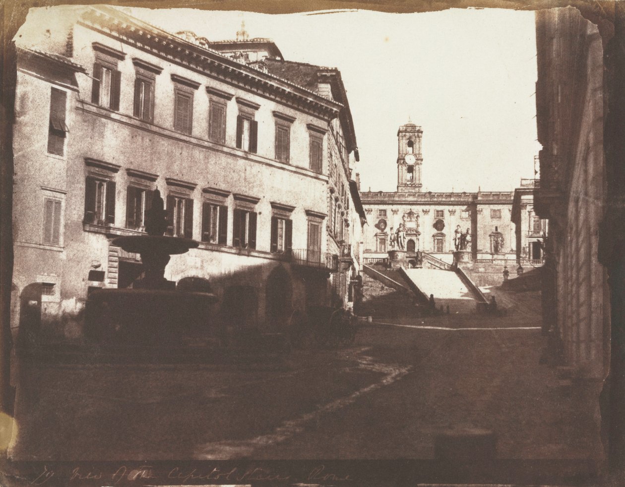 View of the Capitol Stairs, Rome by Calvert Richard Jones