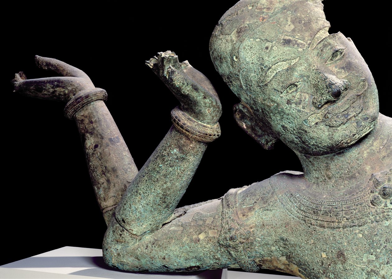 Vishnu Anantasayin from Angkor, Siemreap, Cambodia, 2nd -11th century by Cambodian School