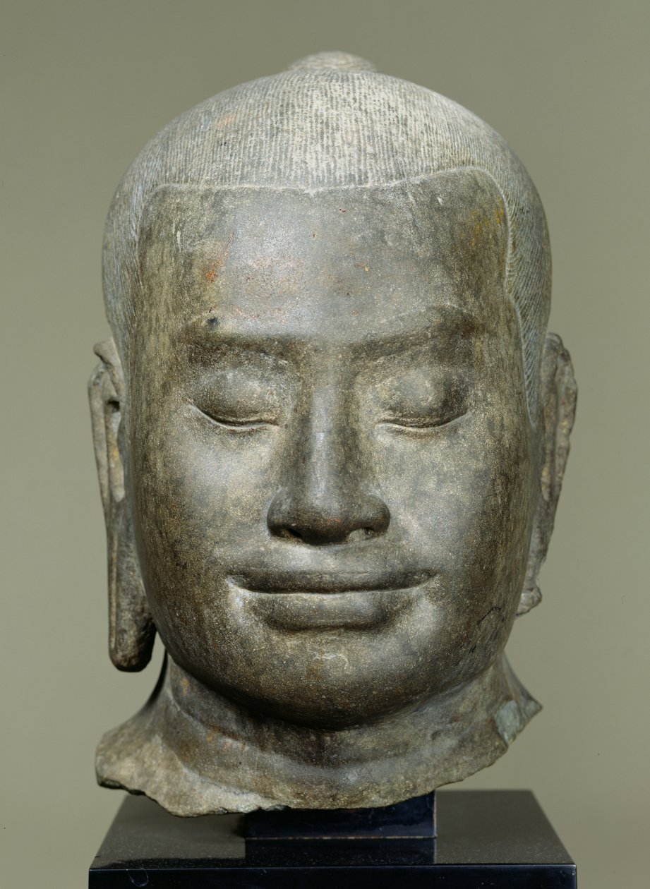 Head of King Jayavarman VII (r.1181-c.1220) by Cambodian School
