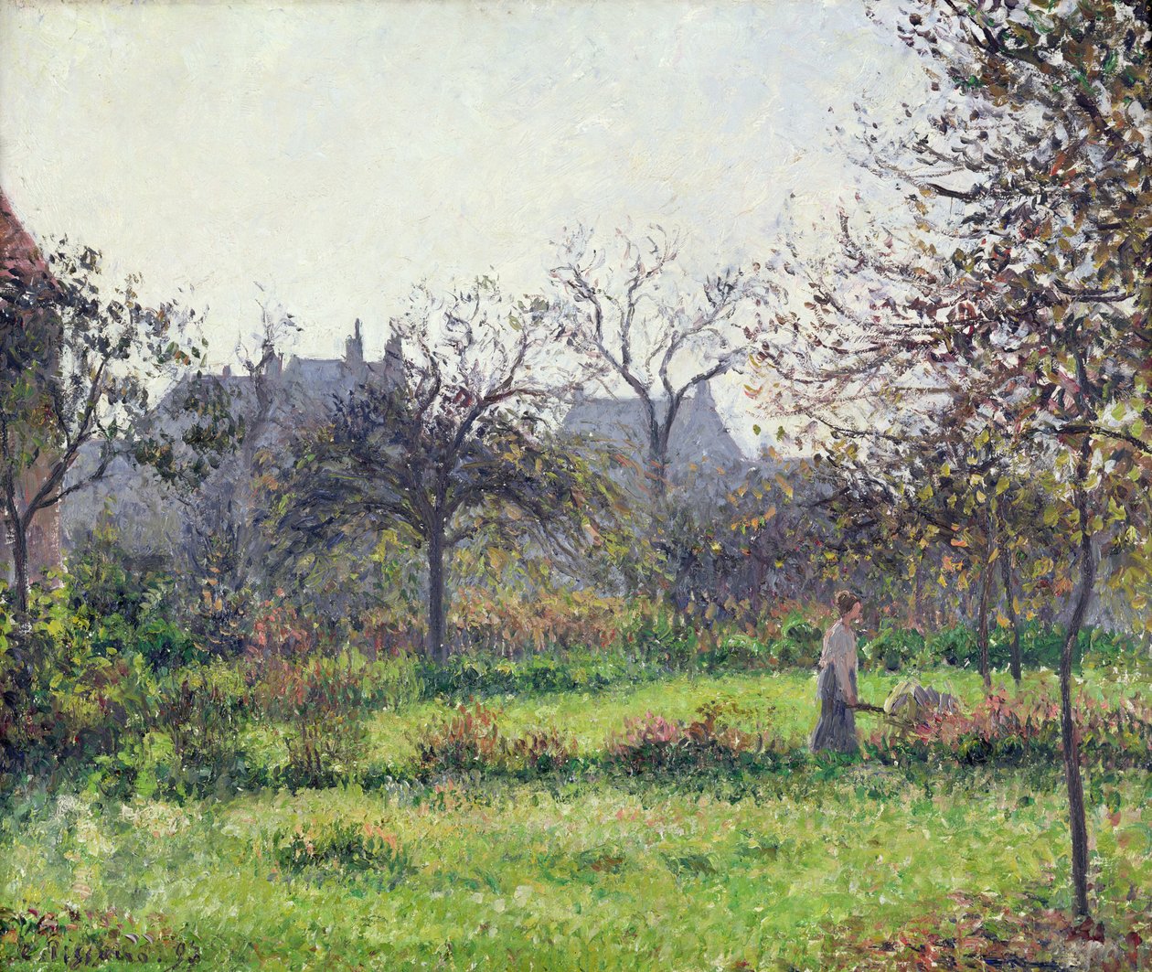 Morning Sun, Autumn, Eragny by Camille Jacob Pissarro