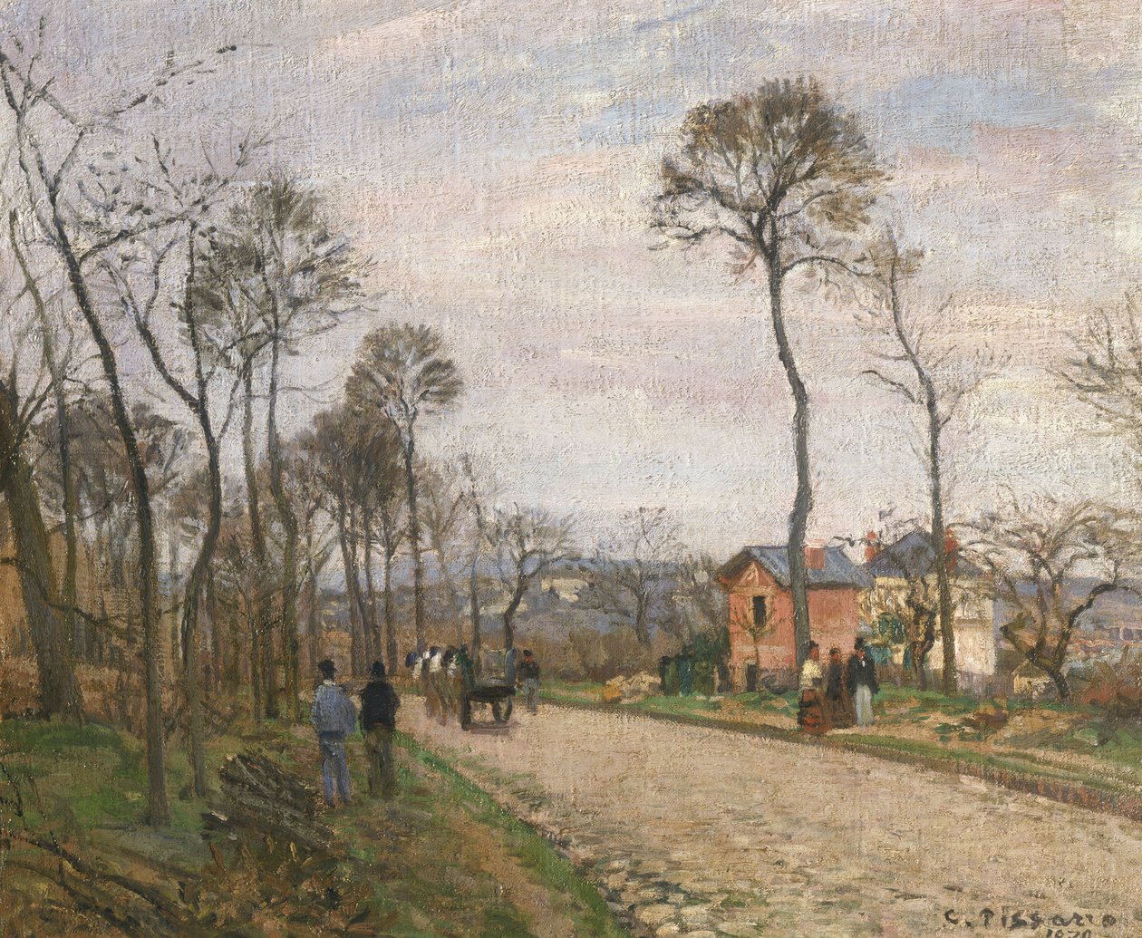 The Road from Louveciennes, 1870 by Camille Jacob Pissarro
