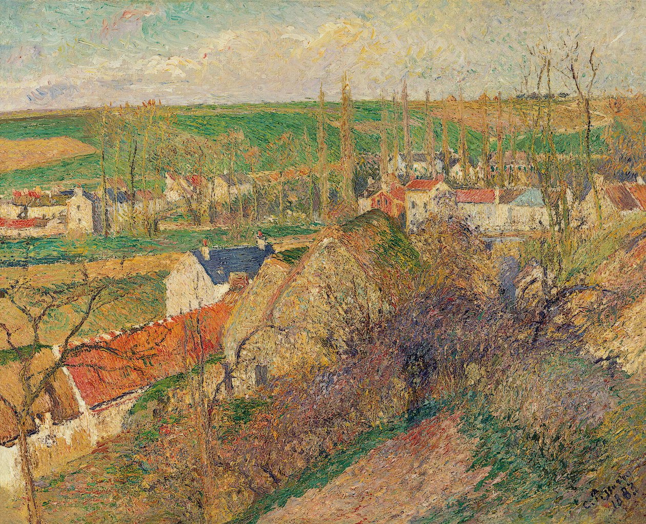 View of the Village of Osny by Camille Jacob Pissarro