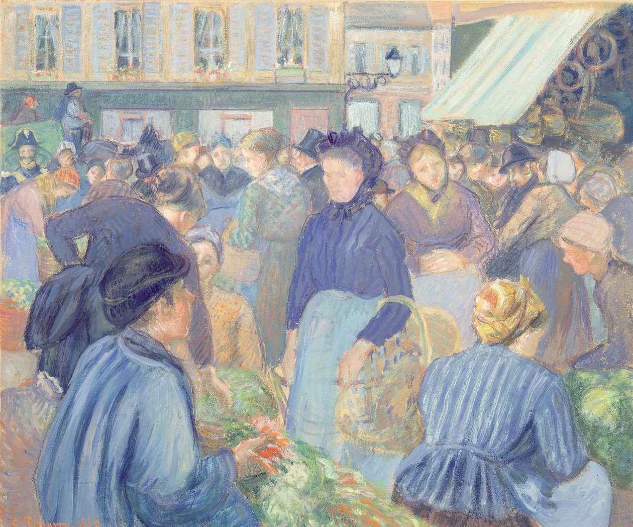 Le Marche de Gisors by Camille Jacob Pissarro