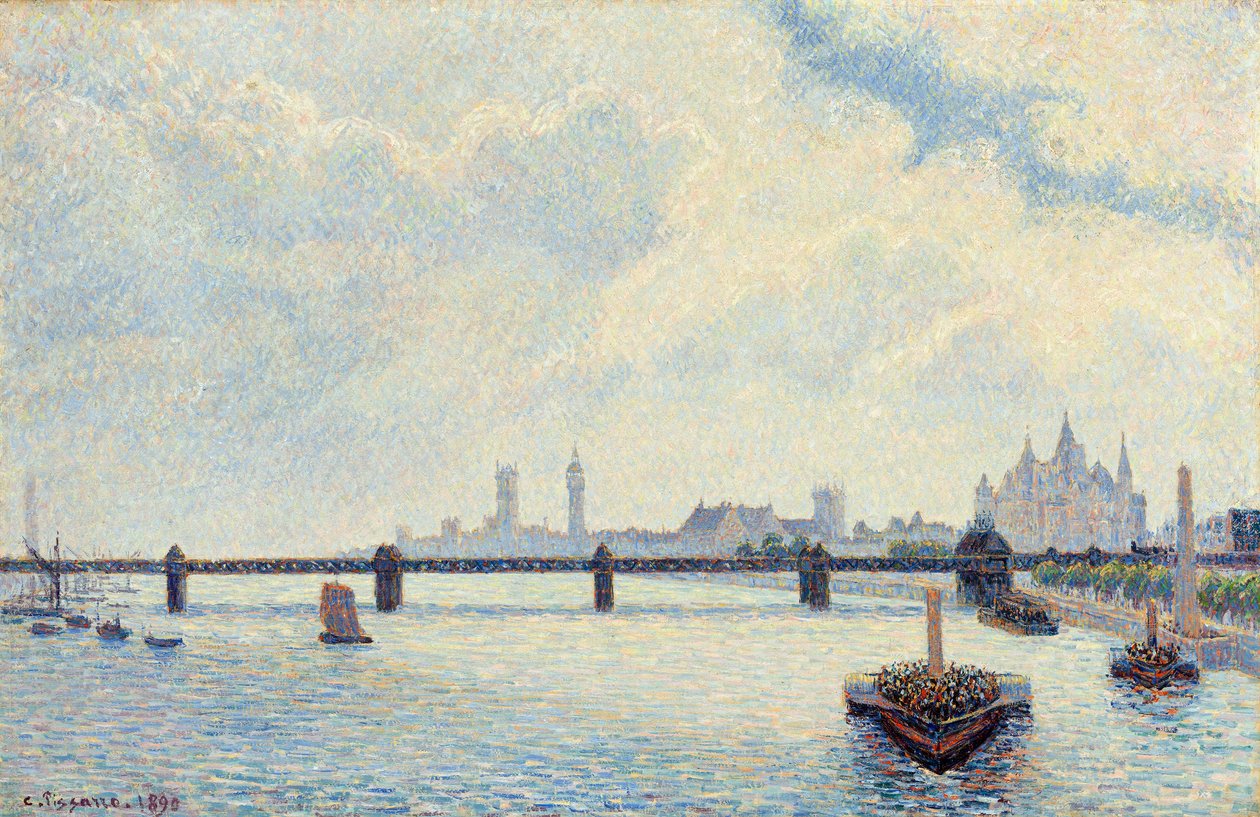 Charing Cross Bridge, London, 1890 by Camille Jacob Pissarro