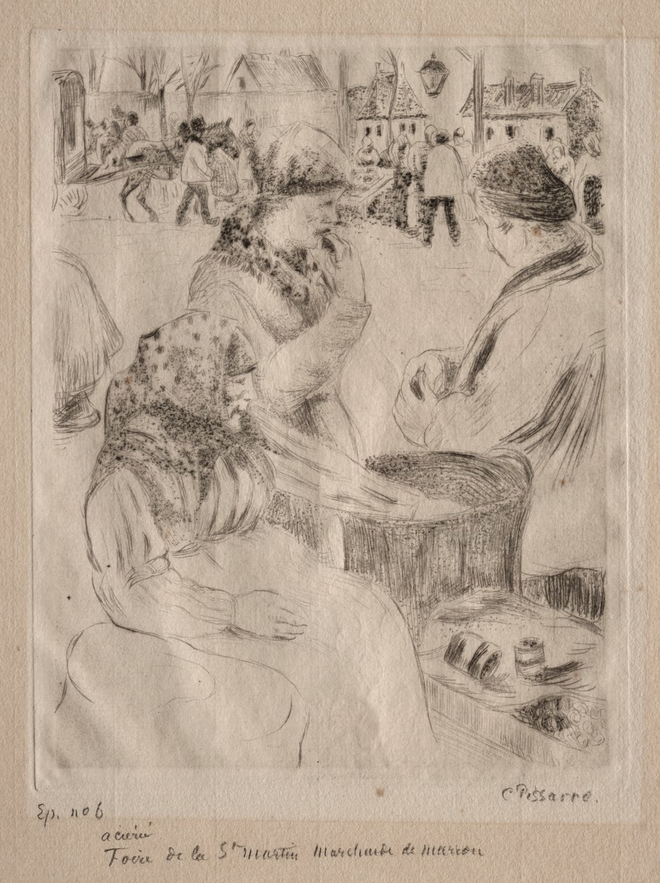 Chestnut Vendor, 1878 by Camille Jacob Pissarro