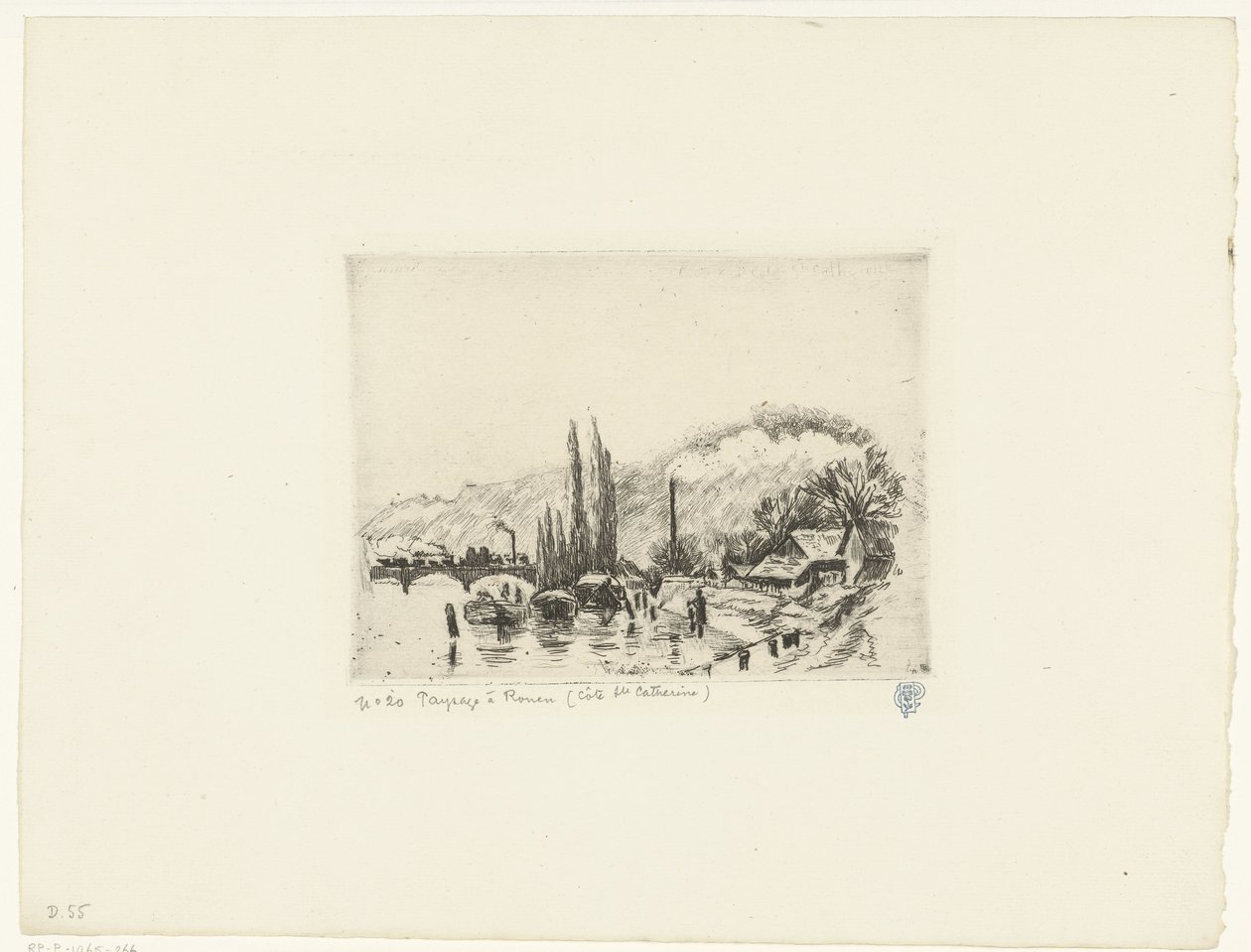 Landscape near Rouen by Camille Jacob Pissarro