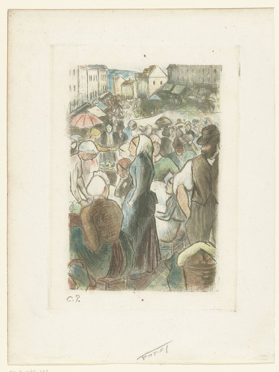 Market in Gisors by Camille Jacob Pissarro