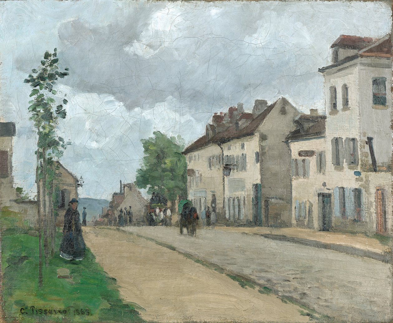 Street in Pontoise (Rue de Gisors) by Camille Jacob Pissarro
