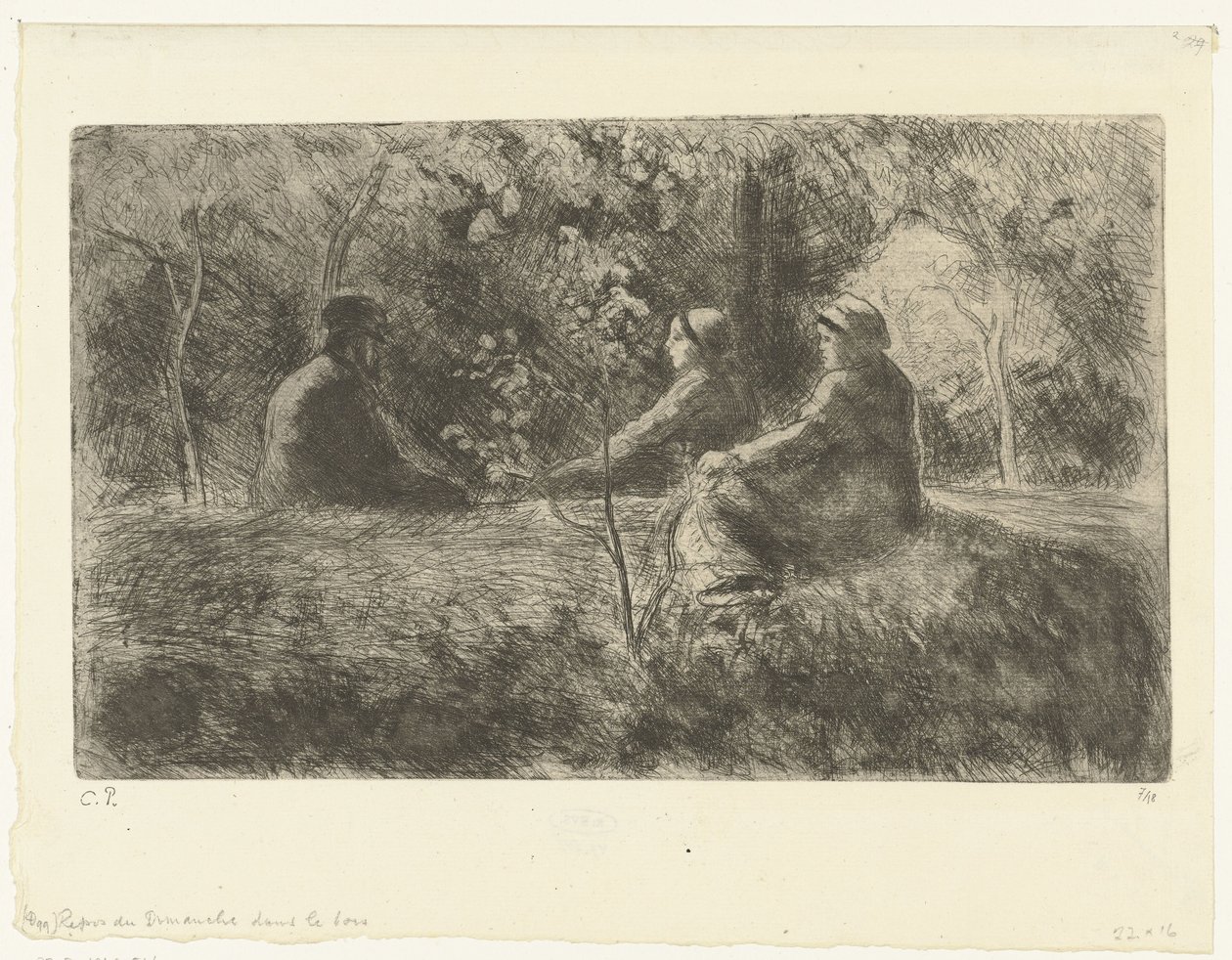 Sunday Rest in the Forest by Camille Jacob Pissarro