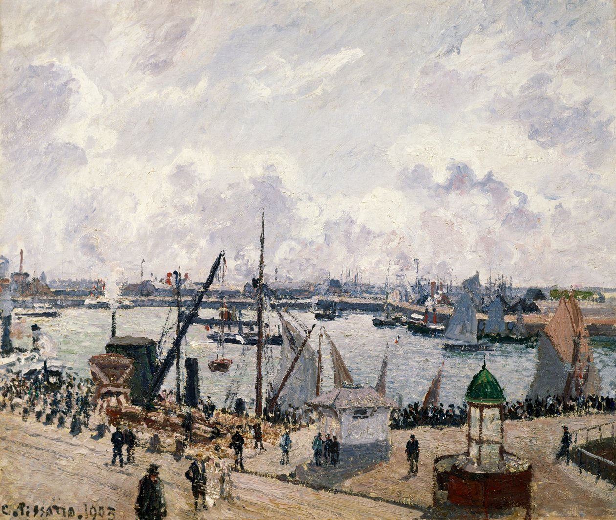 The Quai de Southampton at Le Havre by Camille Pissarro