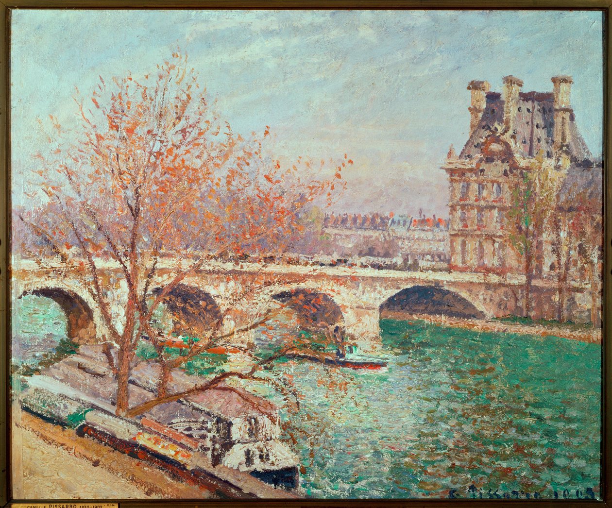 Pont Royal and the Pavillon de Flore by Camille Pissarro