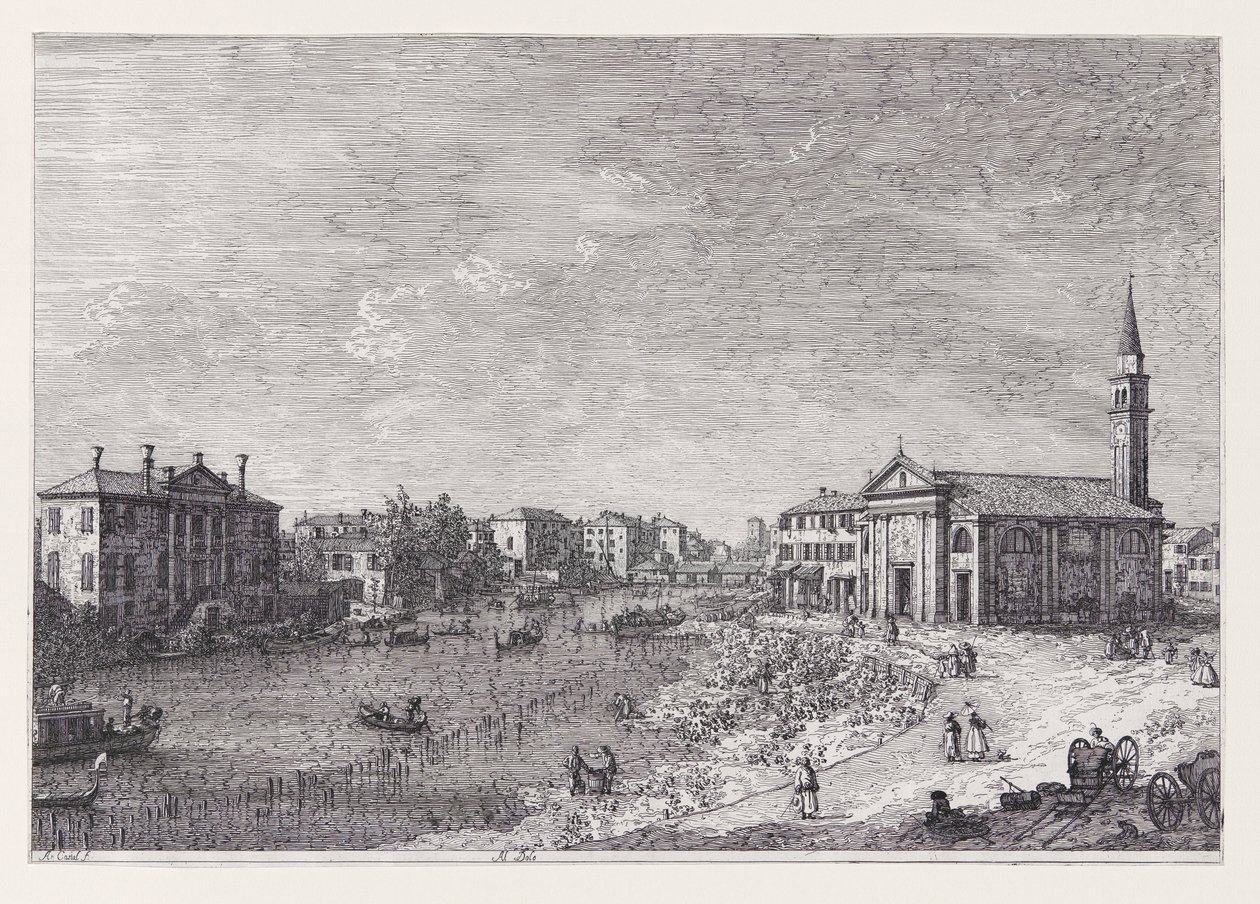 At Dolo, from the series Vedute (Views) by Canaletto (Giovanni Antonio Canal)